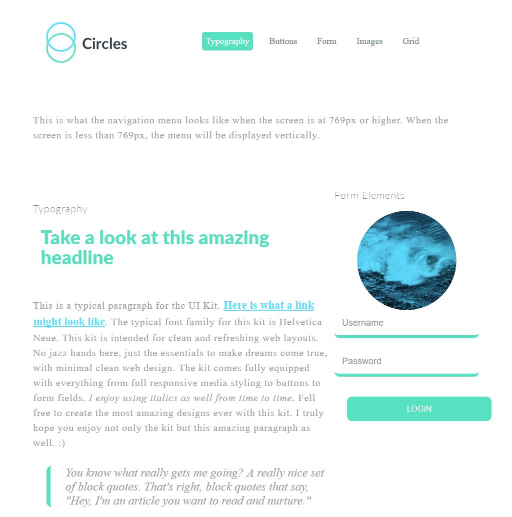 Circles UI Kit